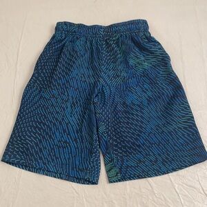 Fila blue green pattern pocket athletic shorts M